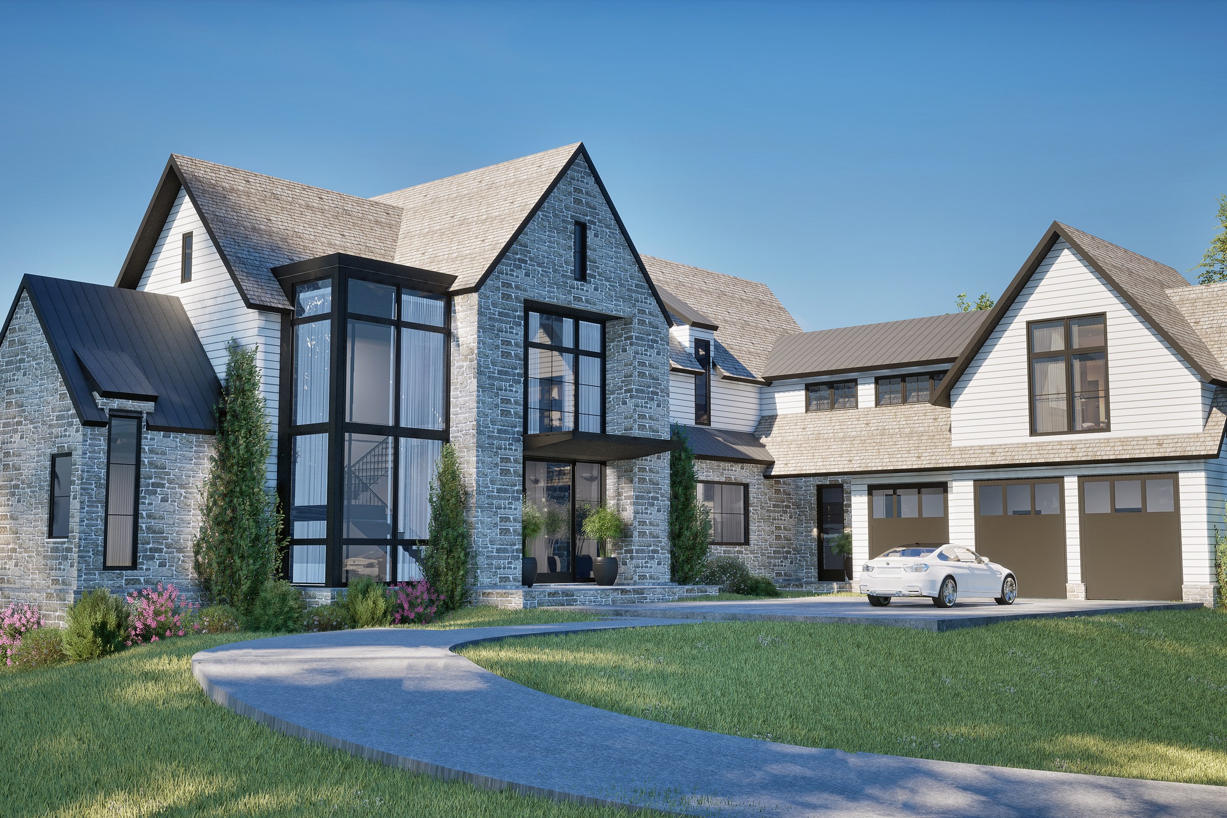 Stone Modern Transitional Estate