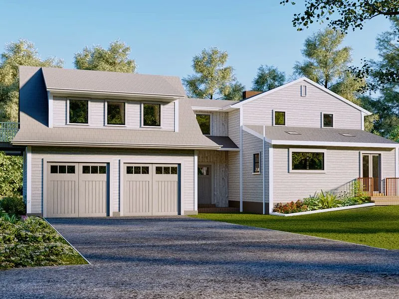 Transitional Split Level 006 — residential 3D rendering