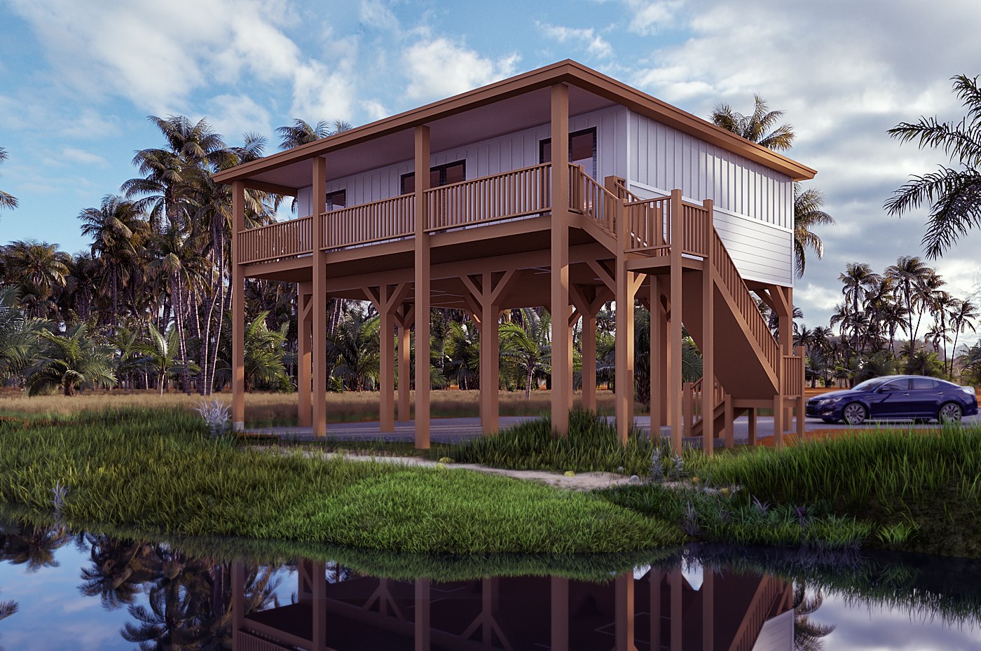 Tropical Stilt House 001