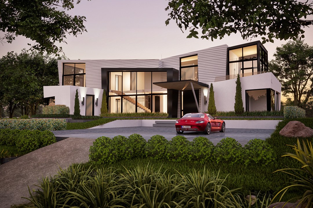 Ultra Modern White Metal Villa