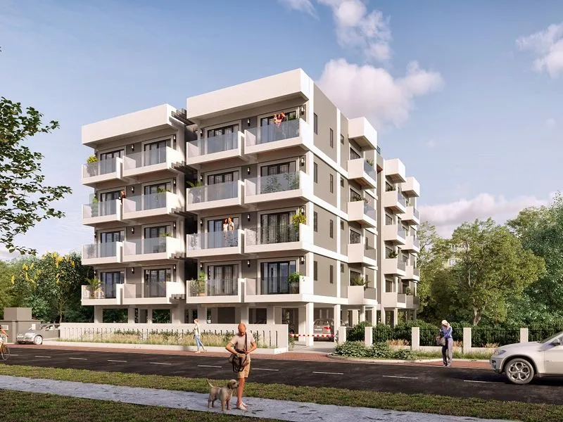 12 White Balcony Apartments — multi-family 3D rendering