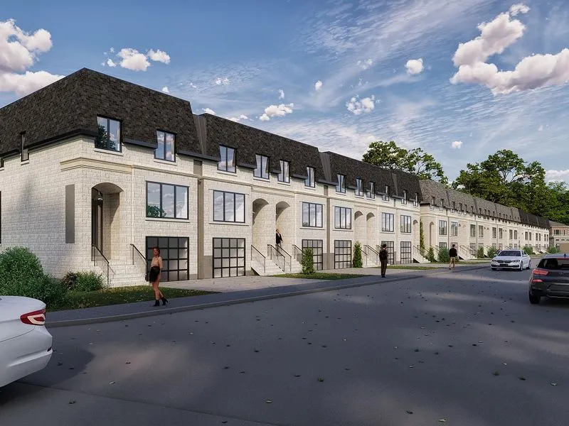 61 Neoclassical Townhouses — multi-family 3D rendering