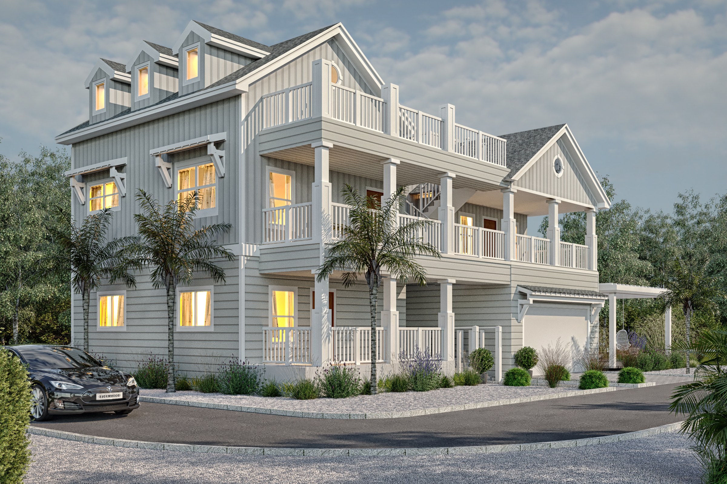 Coastal Duplex Exterior