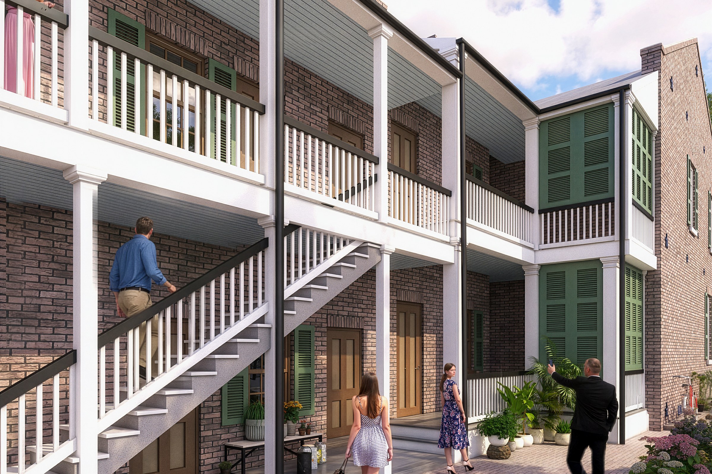 Colonial Brick Walkup