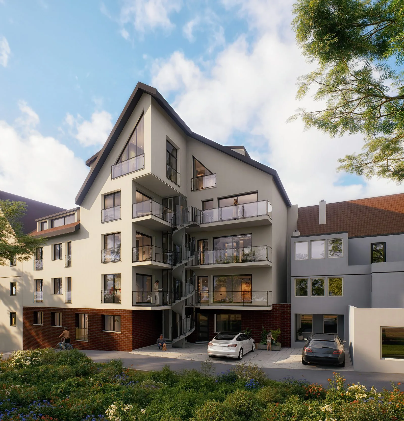 Five-Level Residence — Rendered Floor Plan Set — multi-family architectural visualization, view 14