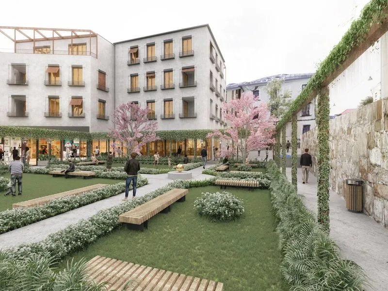 Gunar Courtyard Complex — multi-family 3D rendering