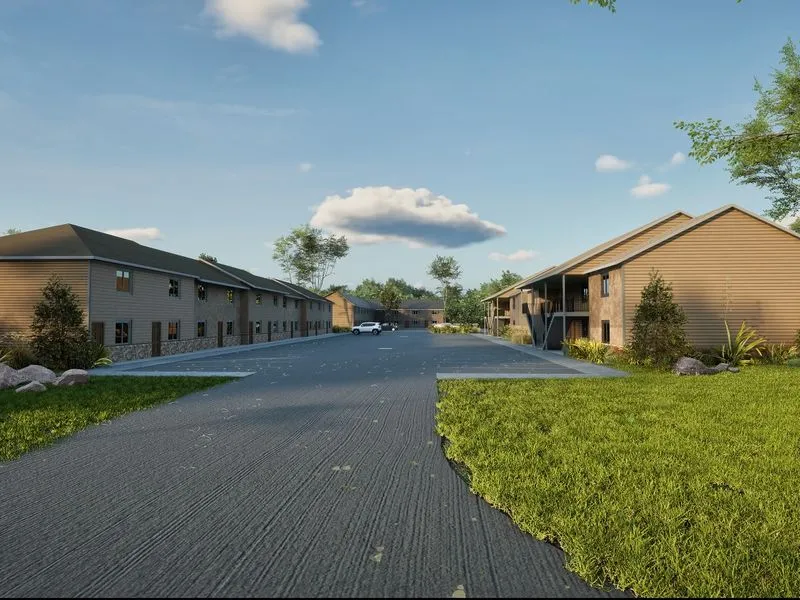 Rural Apartment Complex 31series — multi-family 3D rendering