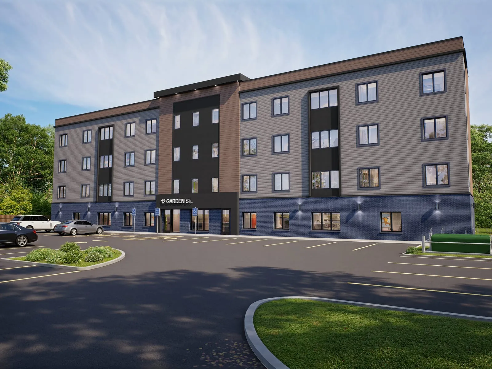 Multi-Family Residential Exteriors 2653 — multi-family architectural visualization, view 1
