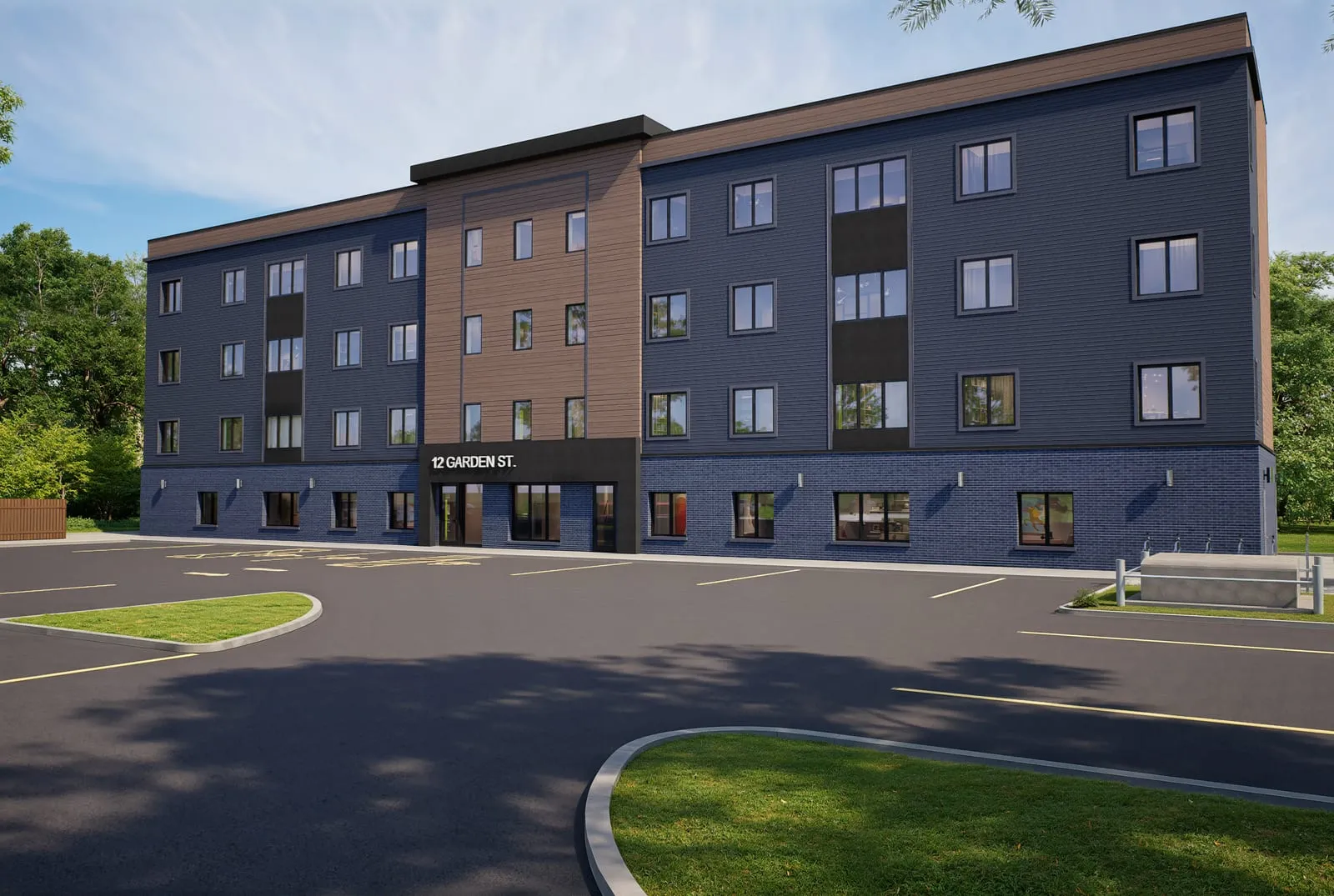 Multi-Family Residential Exteriors 2653 — multi-family architectural visualization, view 2