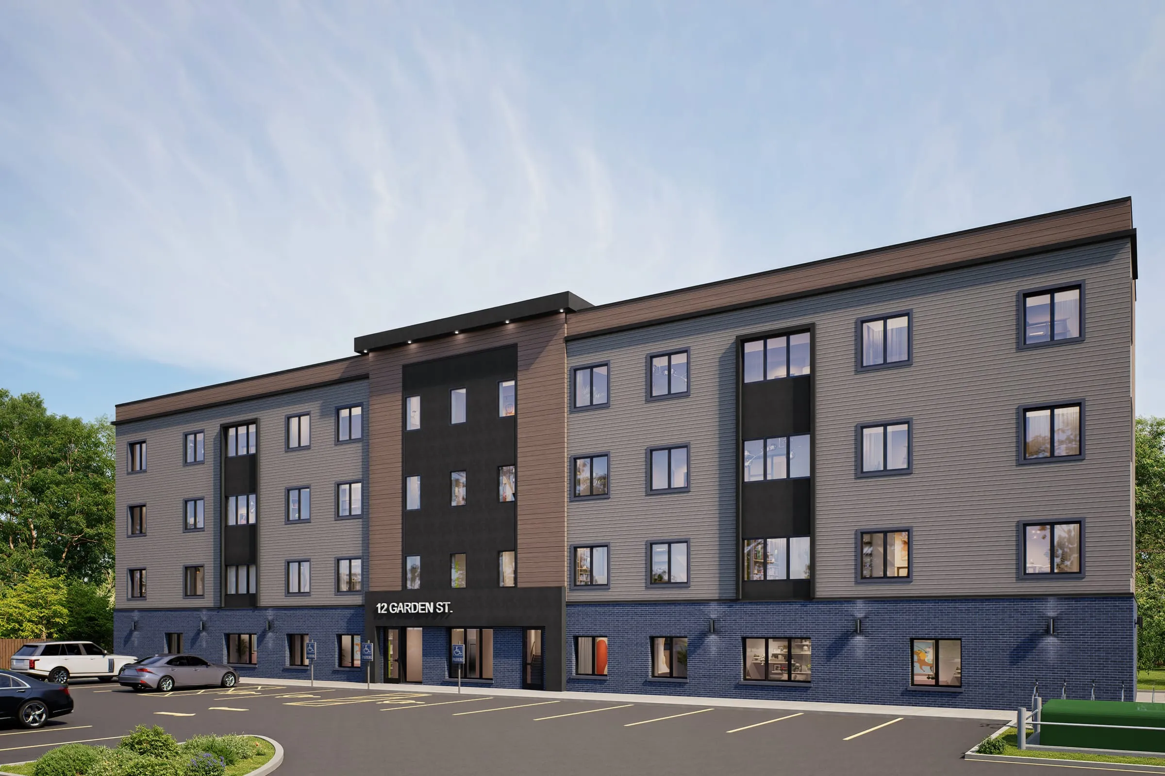 Multi-Family Residential Exteriors 2653 — multi-family 3D rendering by Praxis Studio