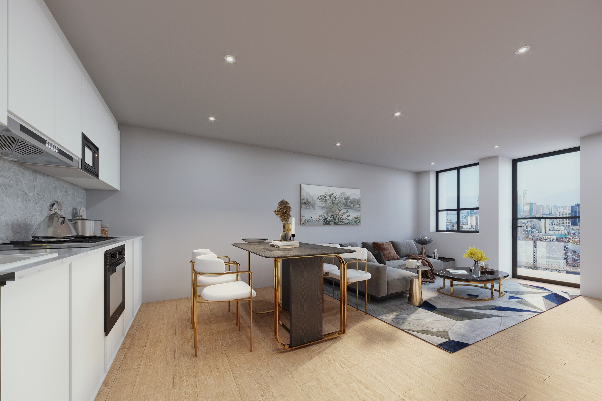 93 Living Kitchen Open Plan