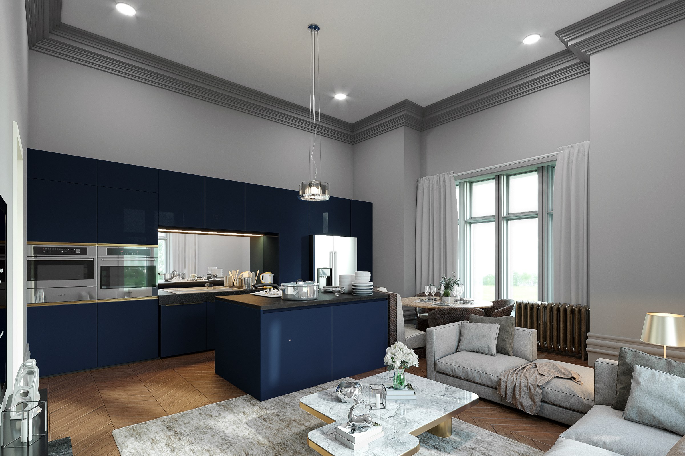 Complex Living Kitchen Alternate