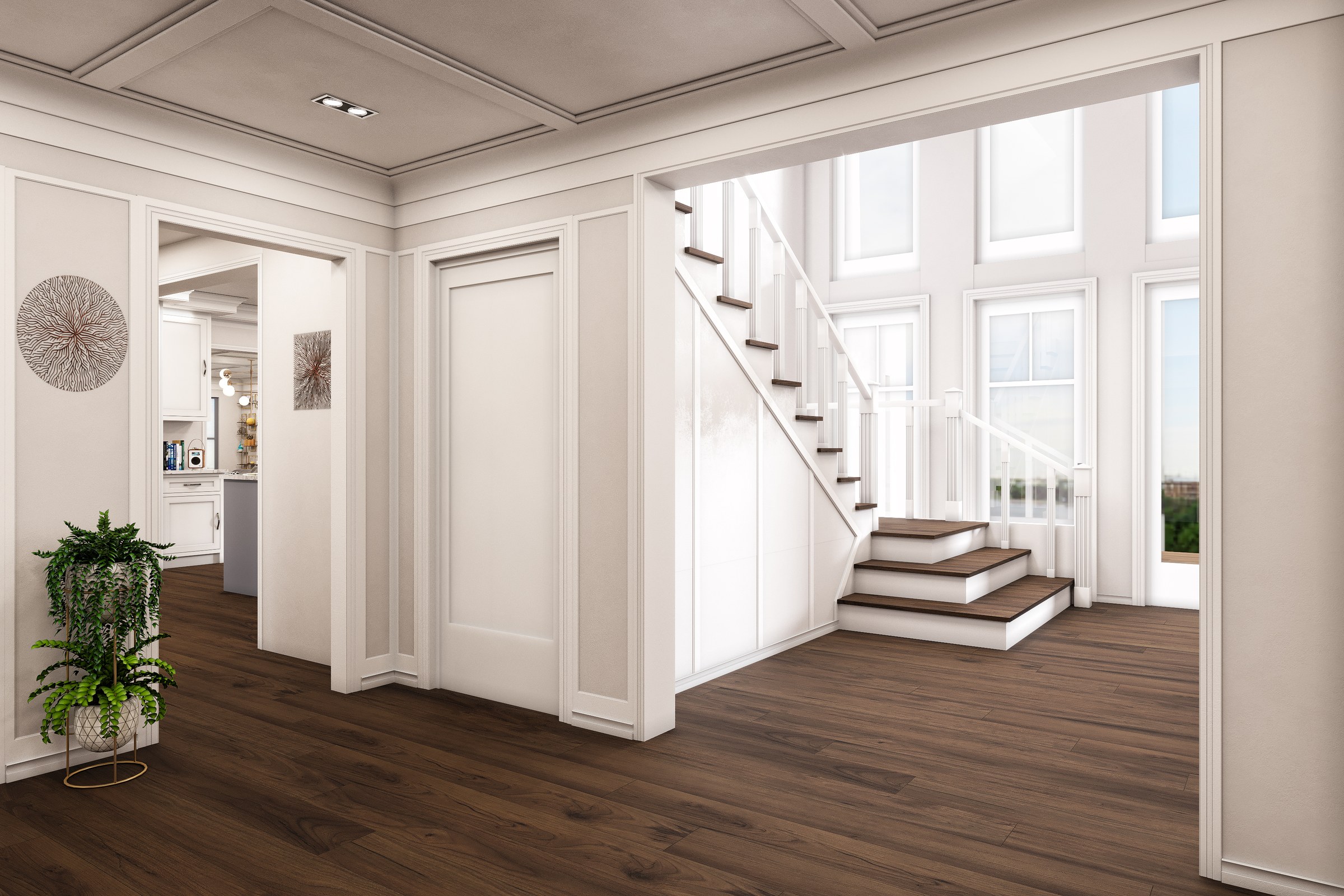 Eric Traditional Entry Staircase