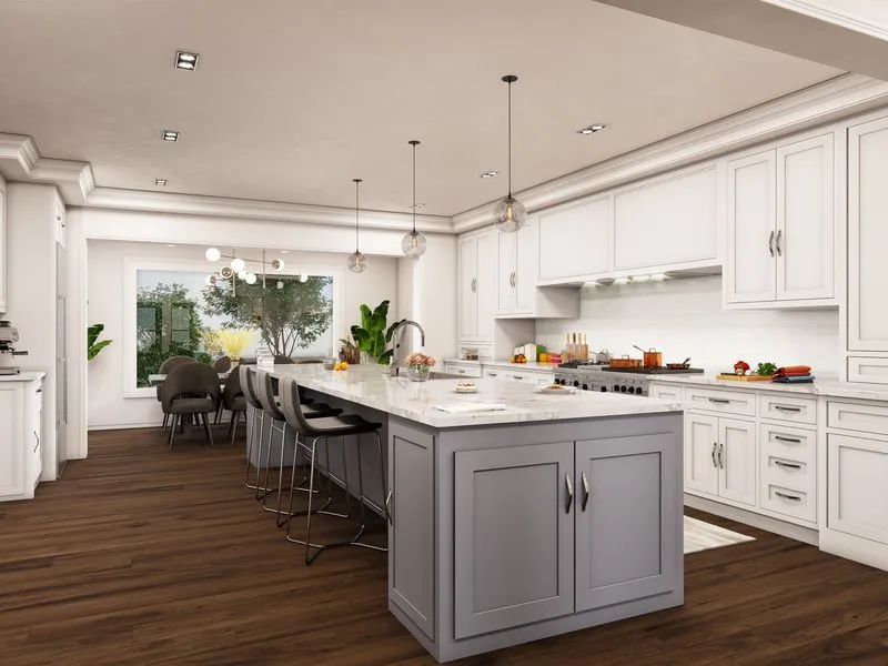 Eric Traditional Kitchen Alternate — residential 3D rendering