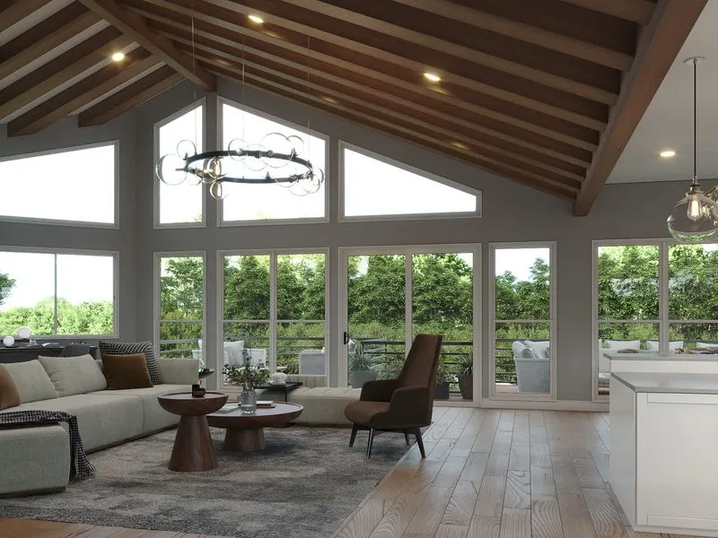 March Residential Living Room — residential 3D rendering