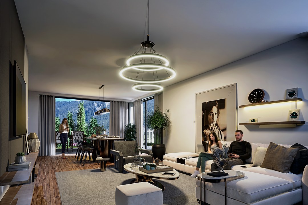 Modern Living Room Ring Pendants