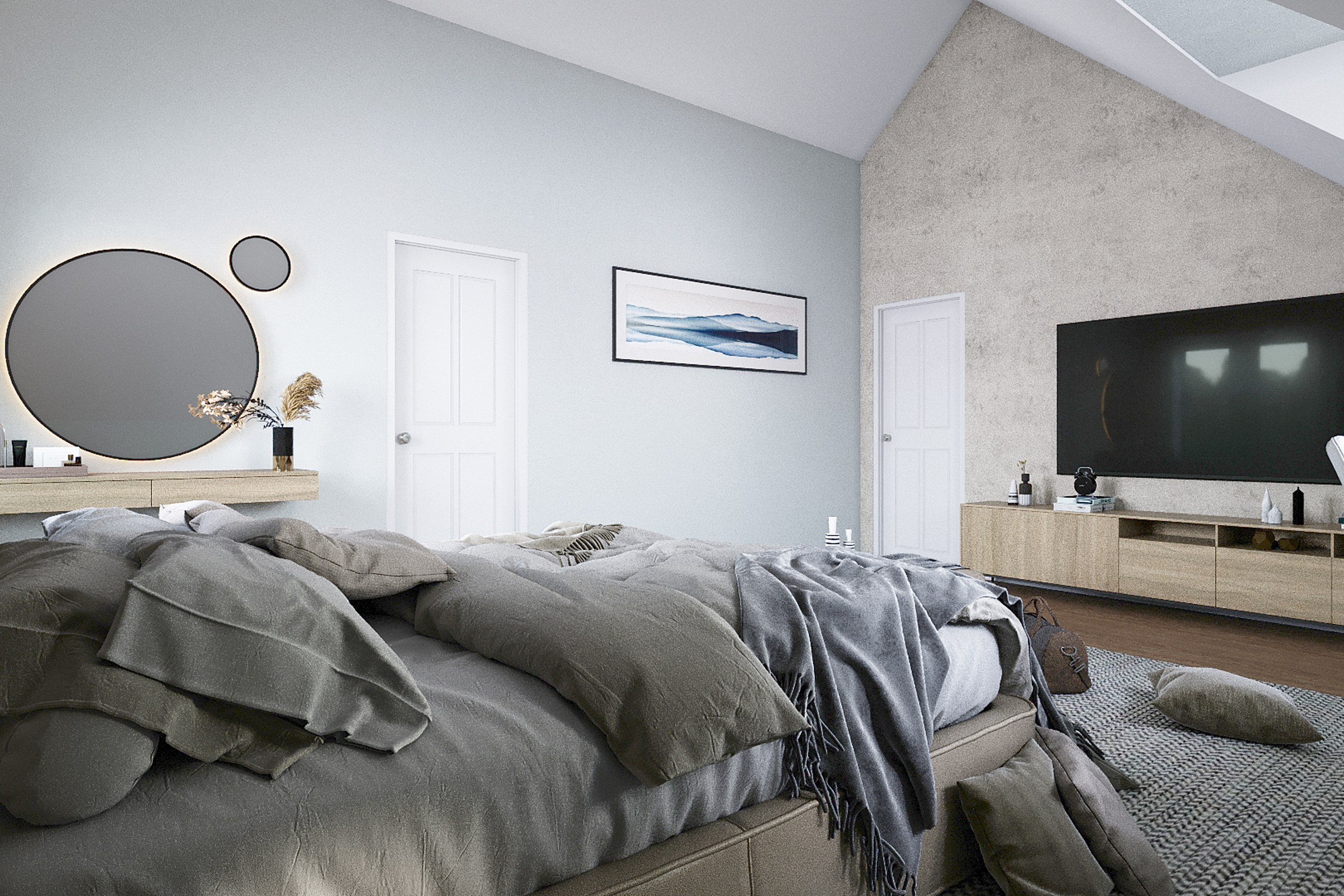 Scandinavian Attic Bedroom Alternate