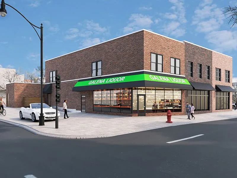 133 Galena Boulevard Liquor Store — retail 3D rendering