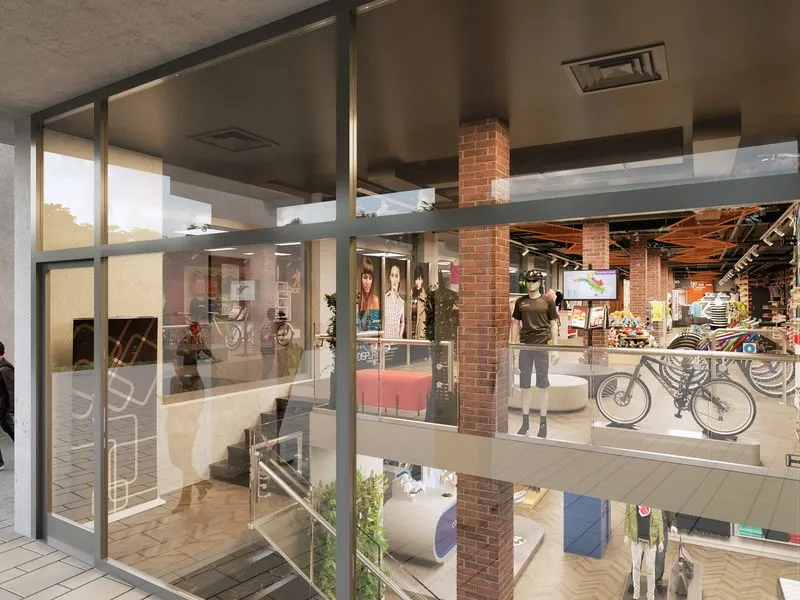 Bicycle Shop Storefront — retail 3D rendering