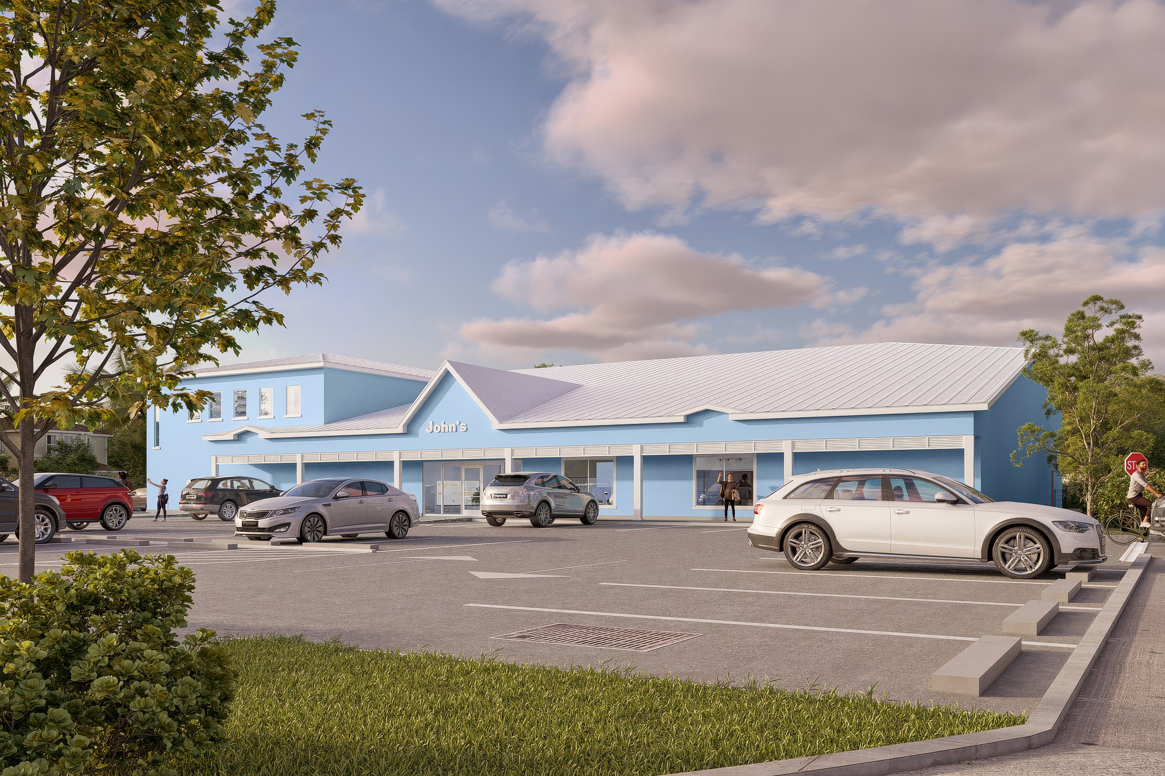 Blue Coastal Retail Building