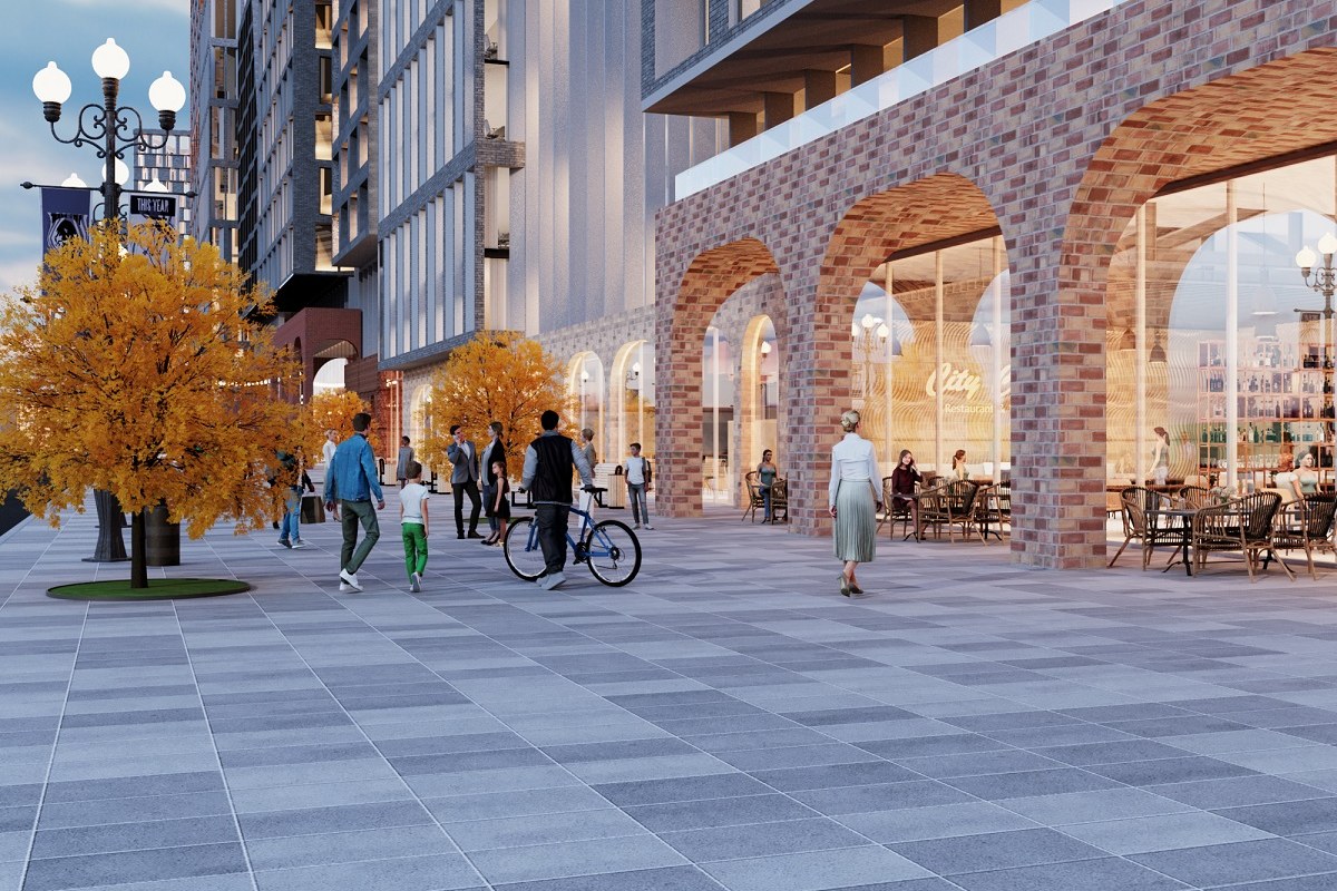 Brick Arcade Urban Mixed Use