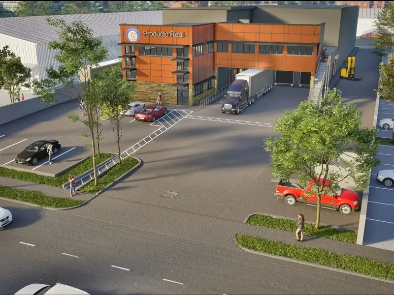 Producto Real Distribution Center — retail 3D rendering