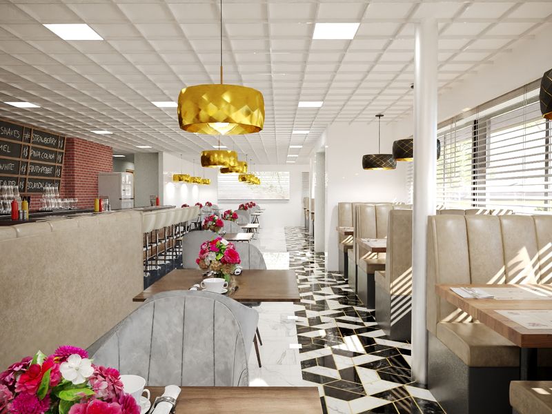 Retro Modern Milkshake Cafe