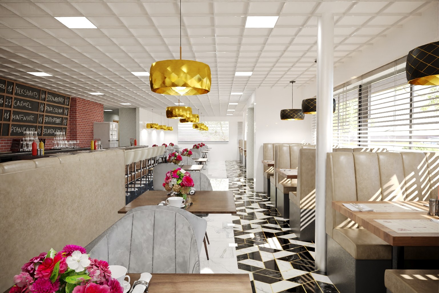 Retro Modern Milkshake Cafe