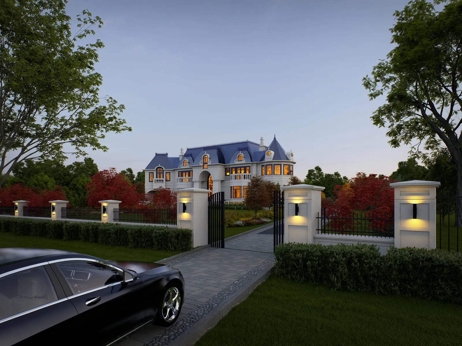 Single-Family Residence Views 2636 — residential architectural visualization, view 1