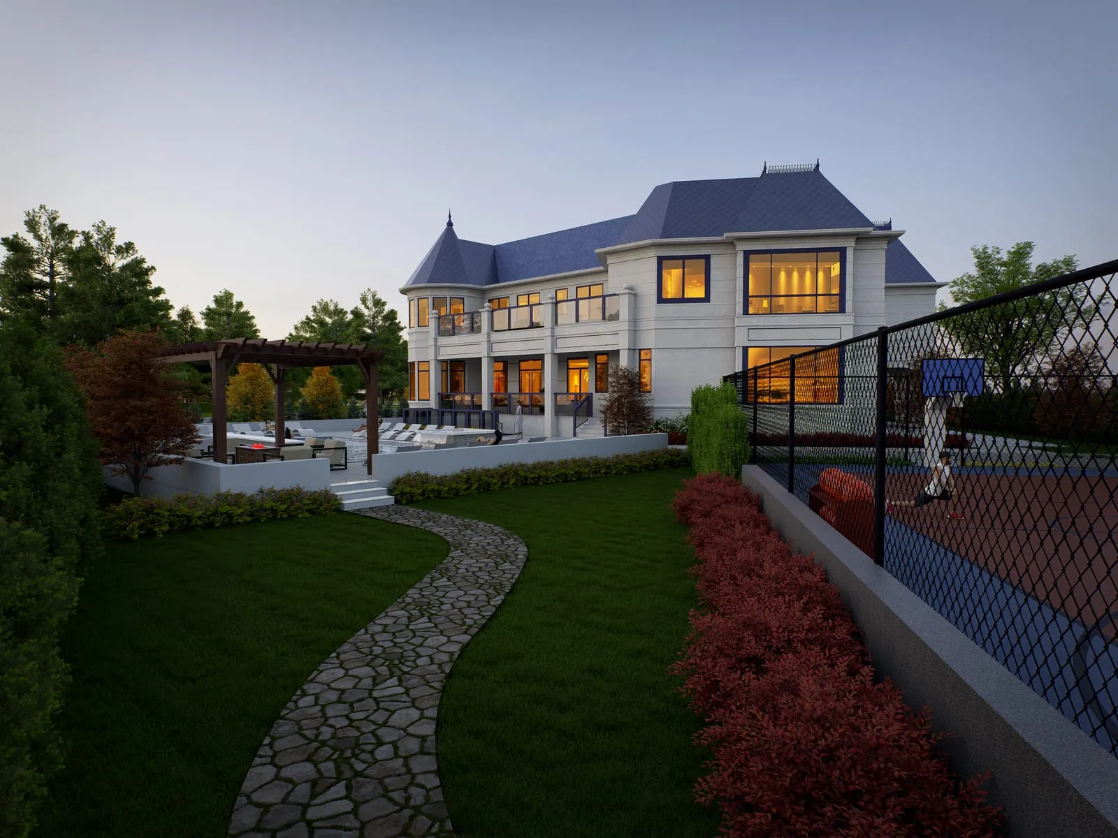 Single-Family Residence Views 2636 — residential architectural visualization, view 3
