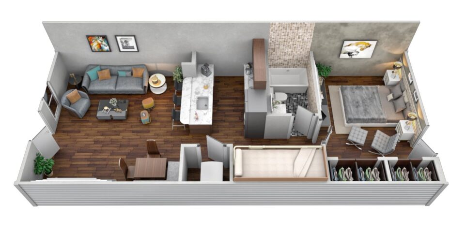 Small House 3D Floor Plan