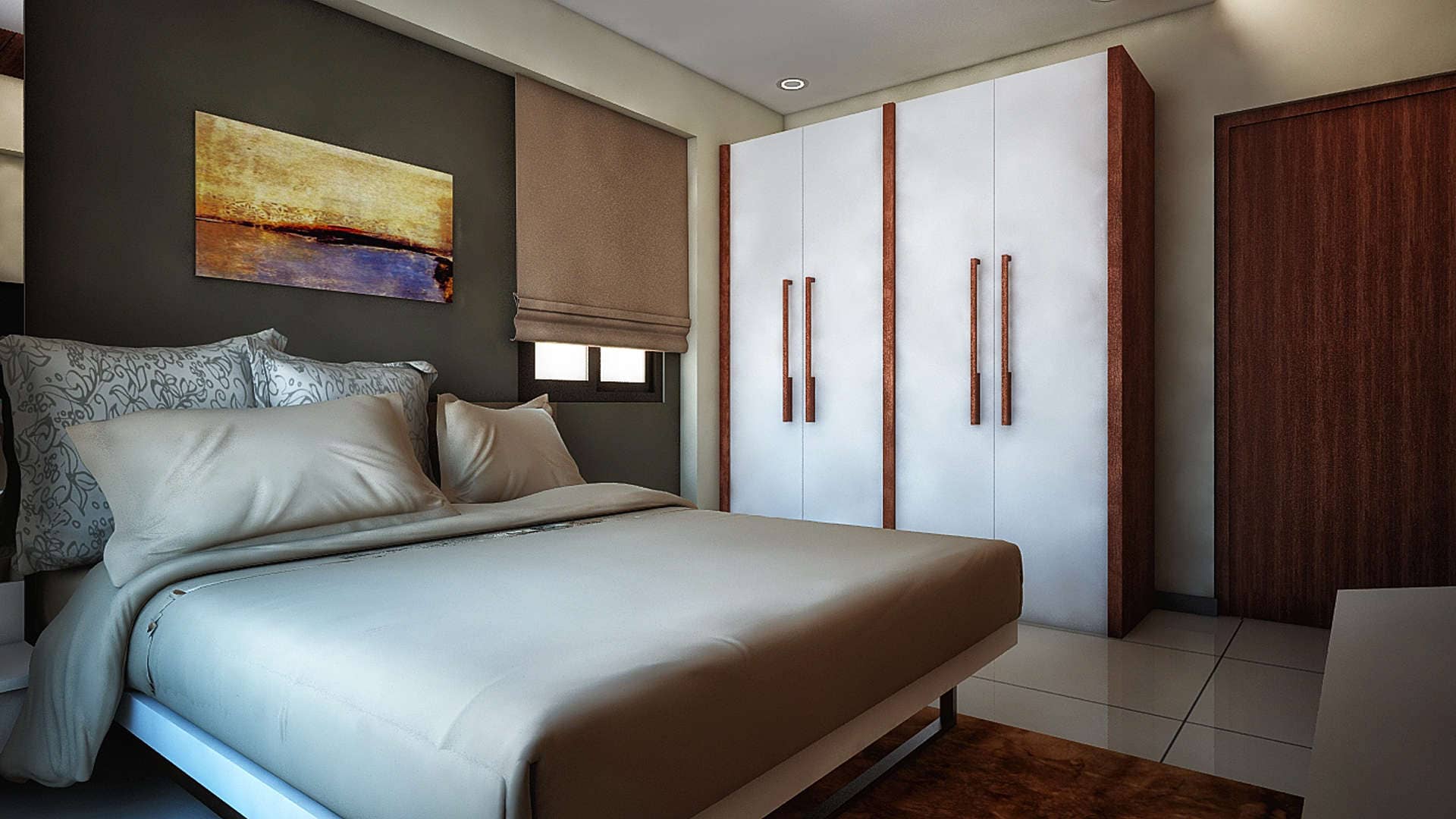 Simplicity Modern Bedroom Interior 3D Rendering