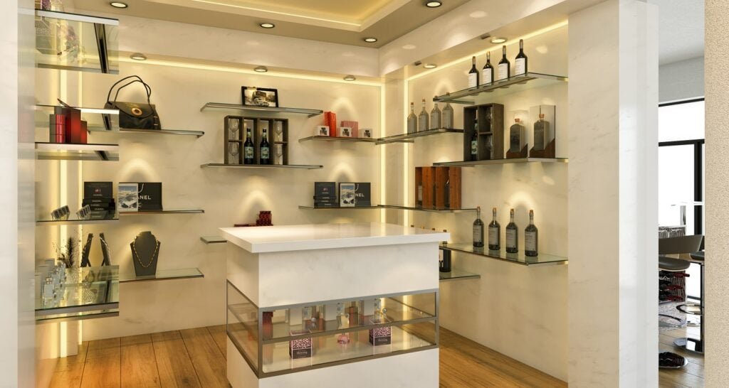 Ahmedabad Airport Duty Free Liquor Shop Interior Rendering Ahmedabad Airport Duty Free Liquor Shop Interior Rendering