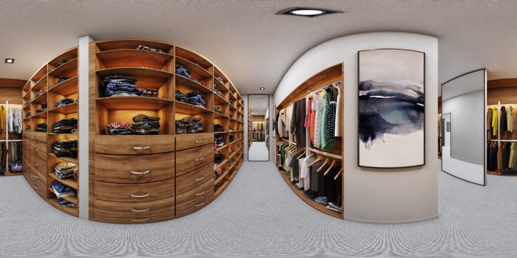 VR visualization of wardrobe interior