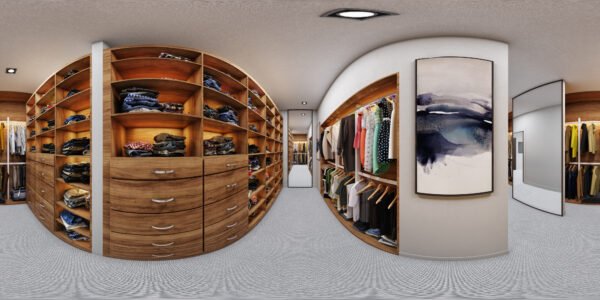 VR visualization of wardrobe interior