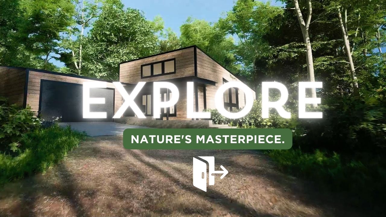 Forest house Exterior Walkthorugh Animation