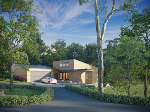 Forest Single Family House Exterior Rendering